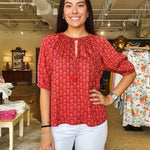 Isla Blouse - Punch - Elle Maxine