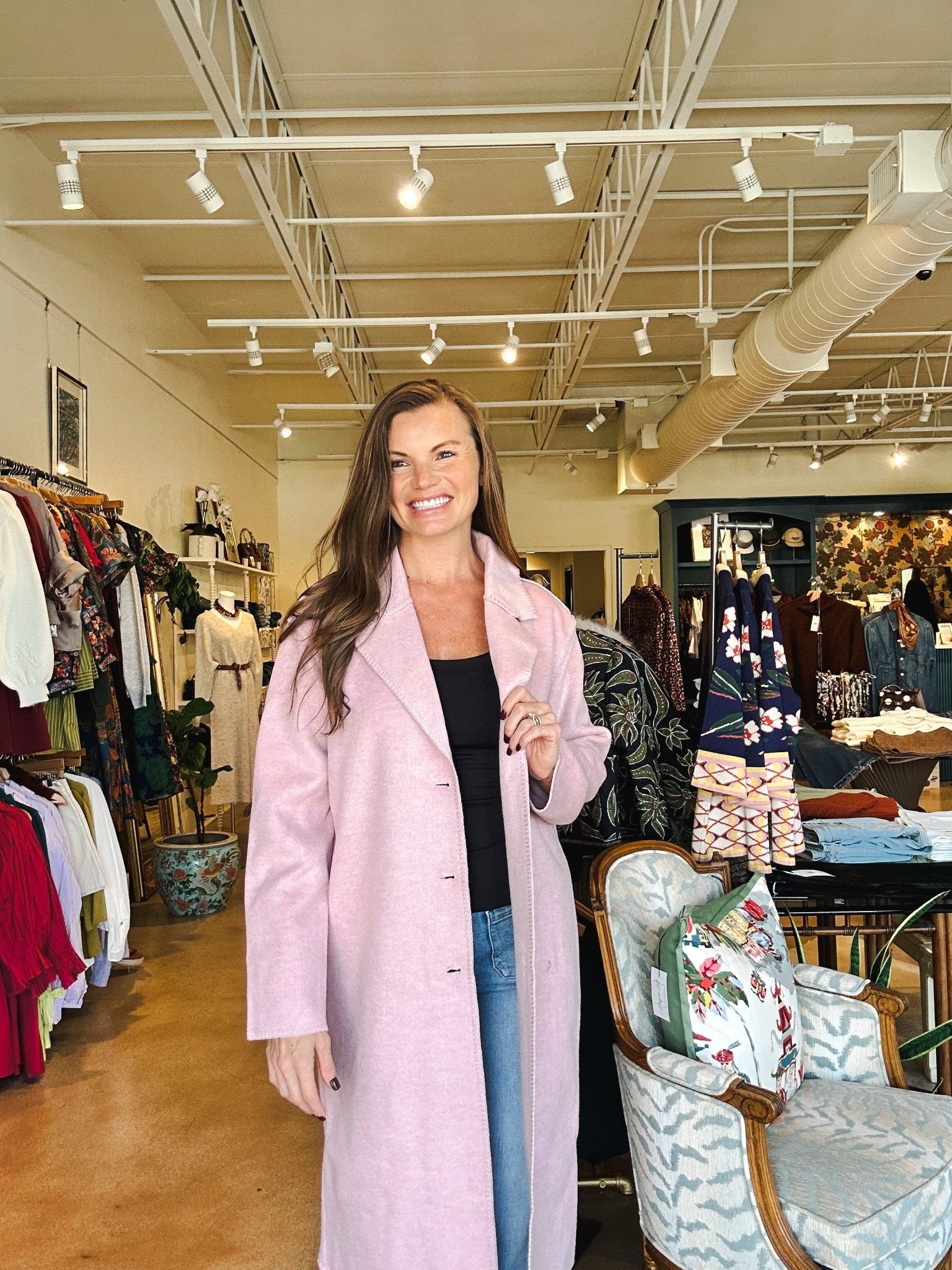 Isla Oversized Trench Coat - Pink - Elle Maxine