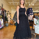 Jenny Tiered Skirt - Black - Elle Maxine