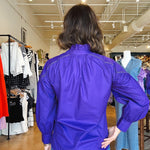 Kate Puff Long Sleeve Blouse - Purple - Elle Maxine