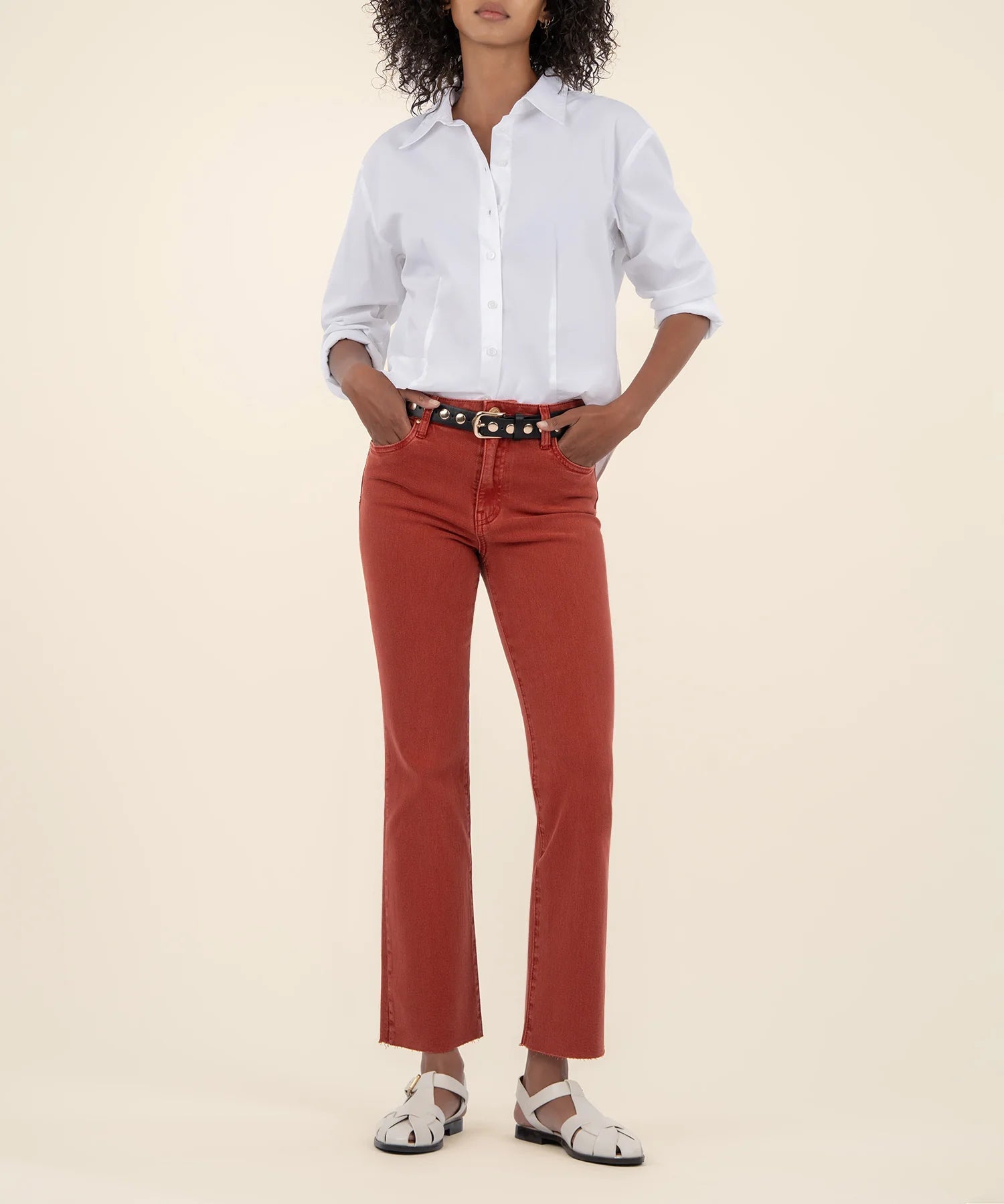 Kelsey Flare Jeans - Paprika - Elle Maxine