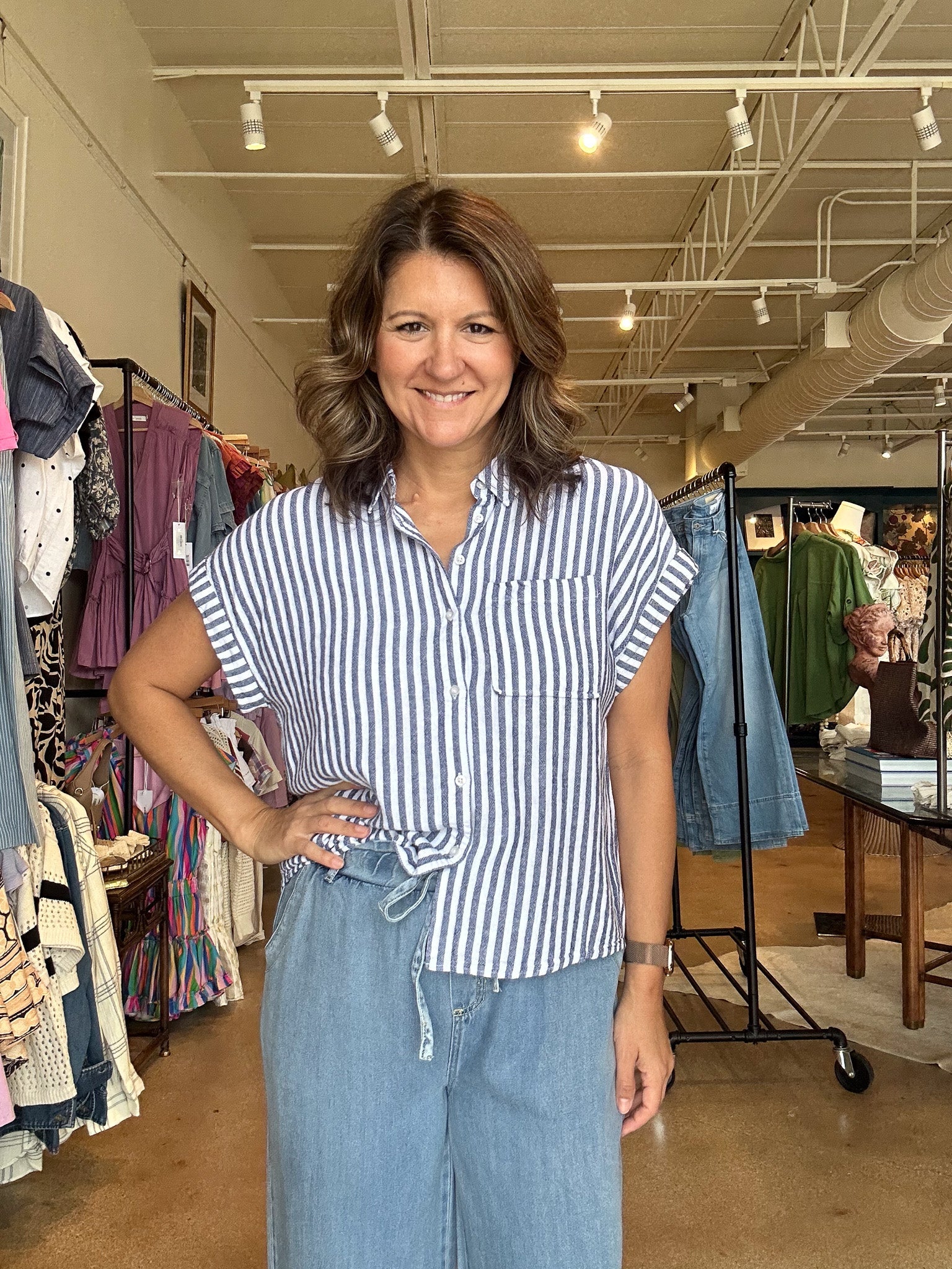 Kristy Stripe Top - Elle Maxine