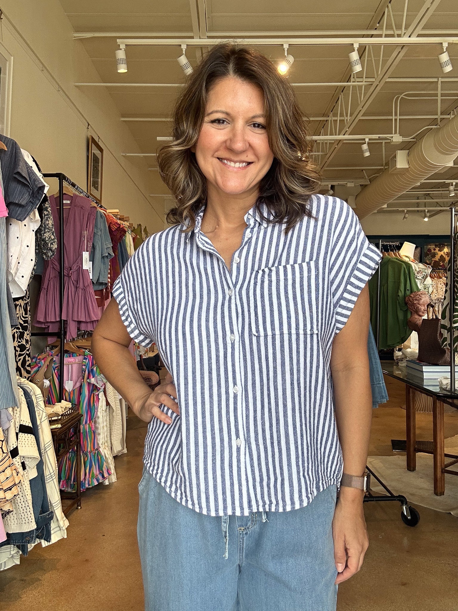 Kristy Stripe Top - Elle Maxine