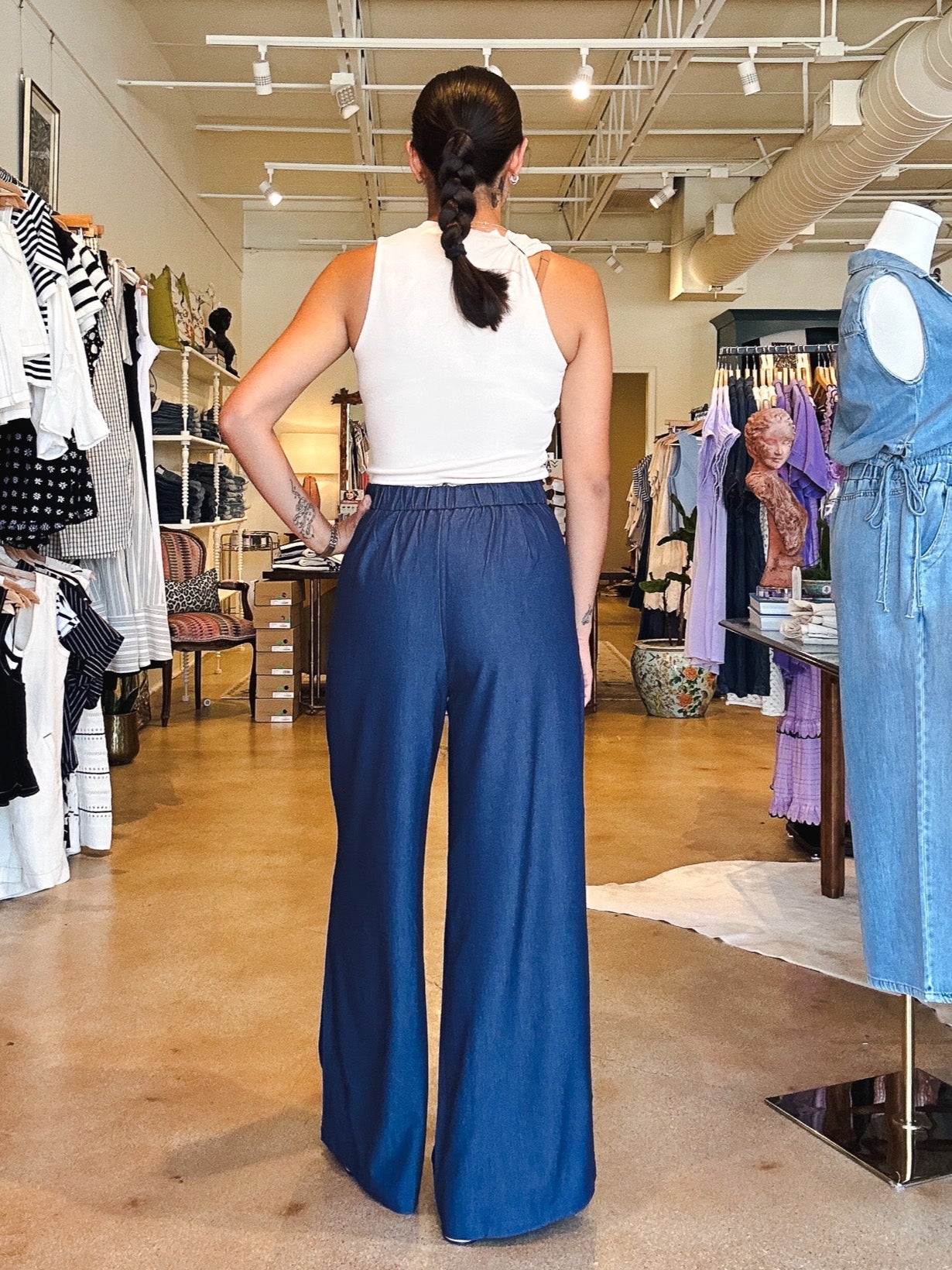 Marabella Pant - Indigo - Elle Maxine