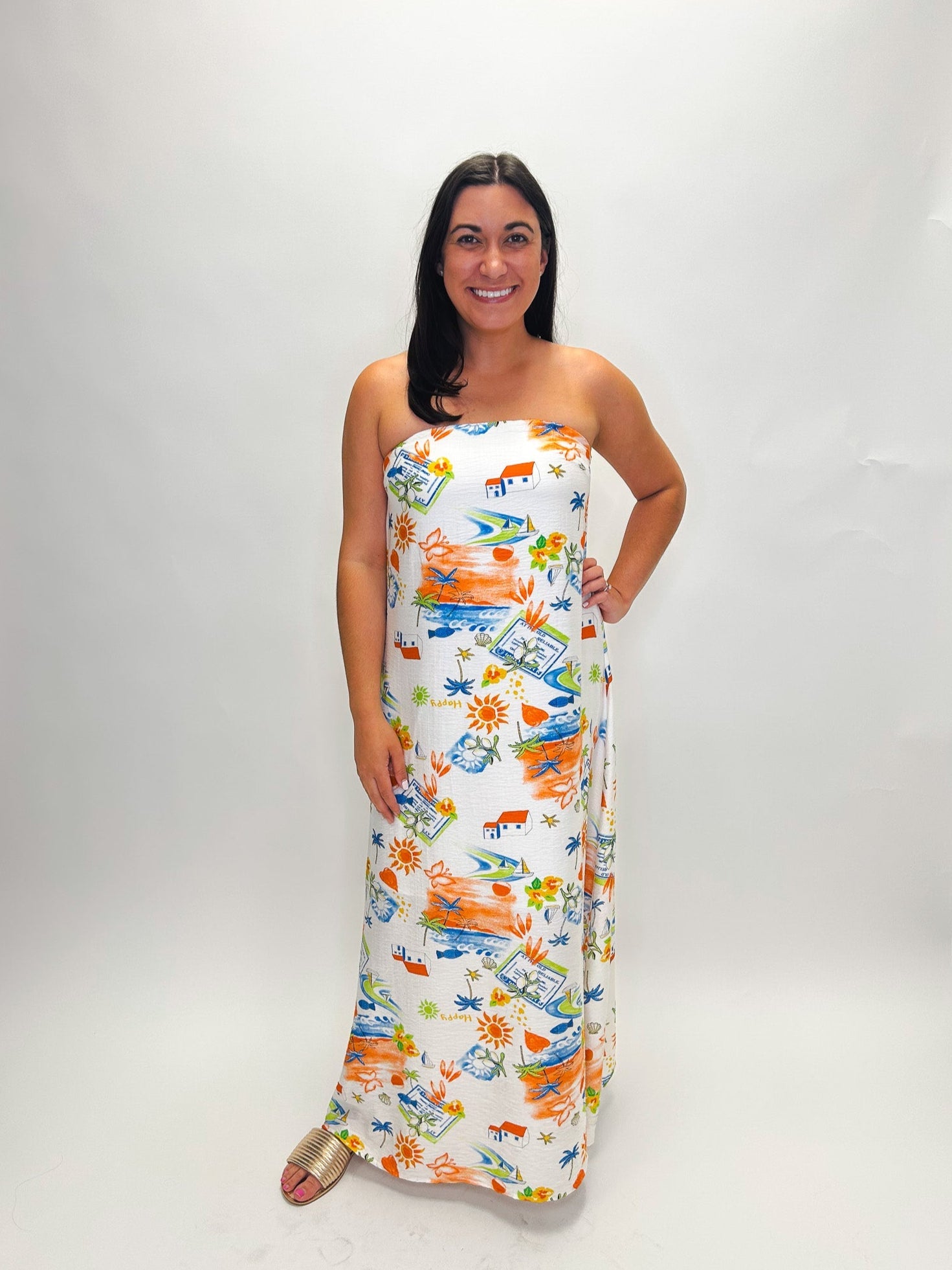 Mediterranean Daydream Maxi Dress - Elle Maxine