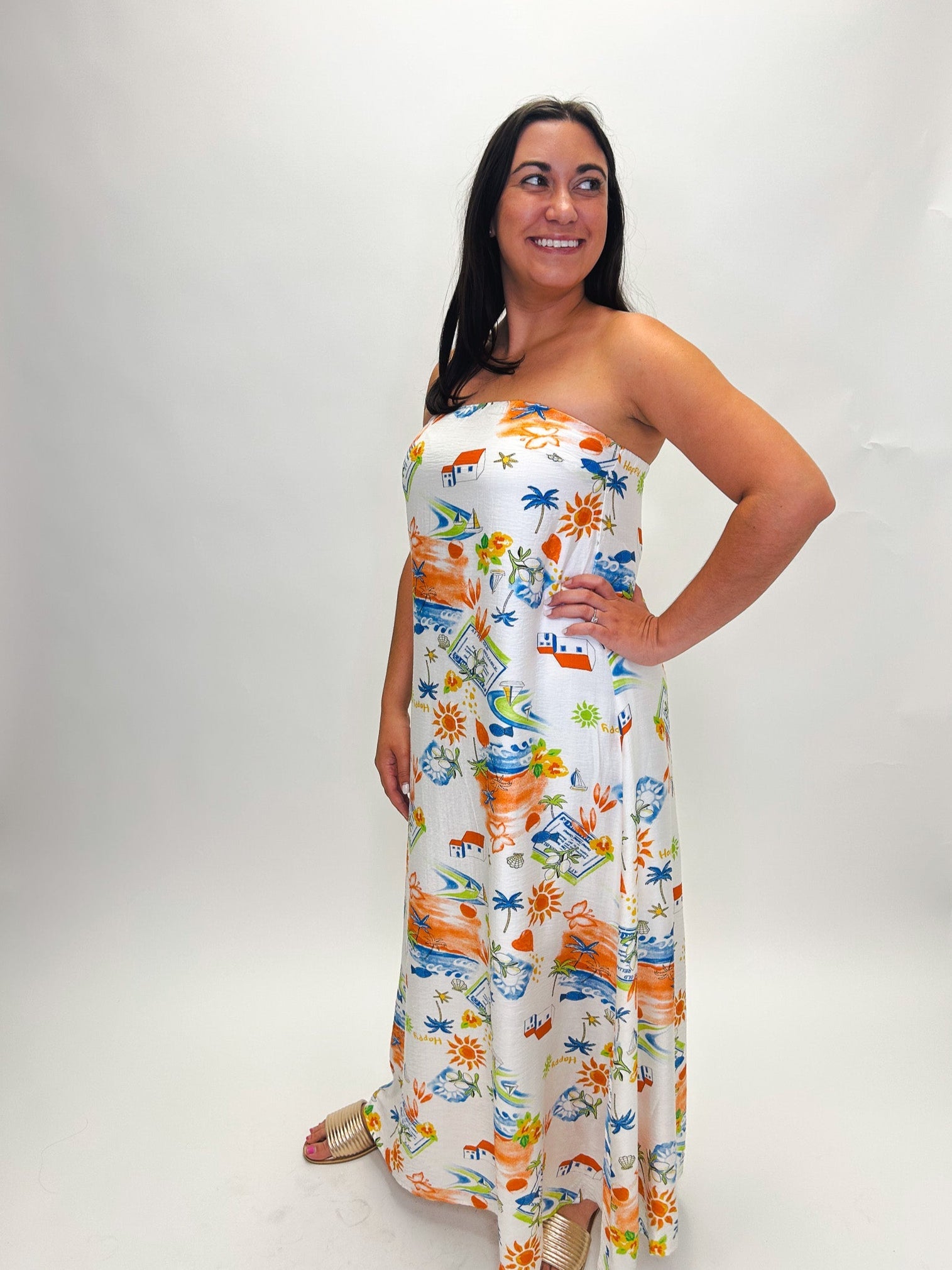 Mediterranean Daydream Maxi Dress - Elle Maxine