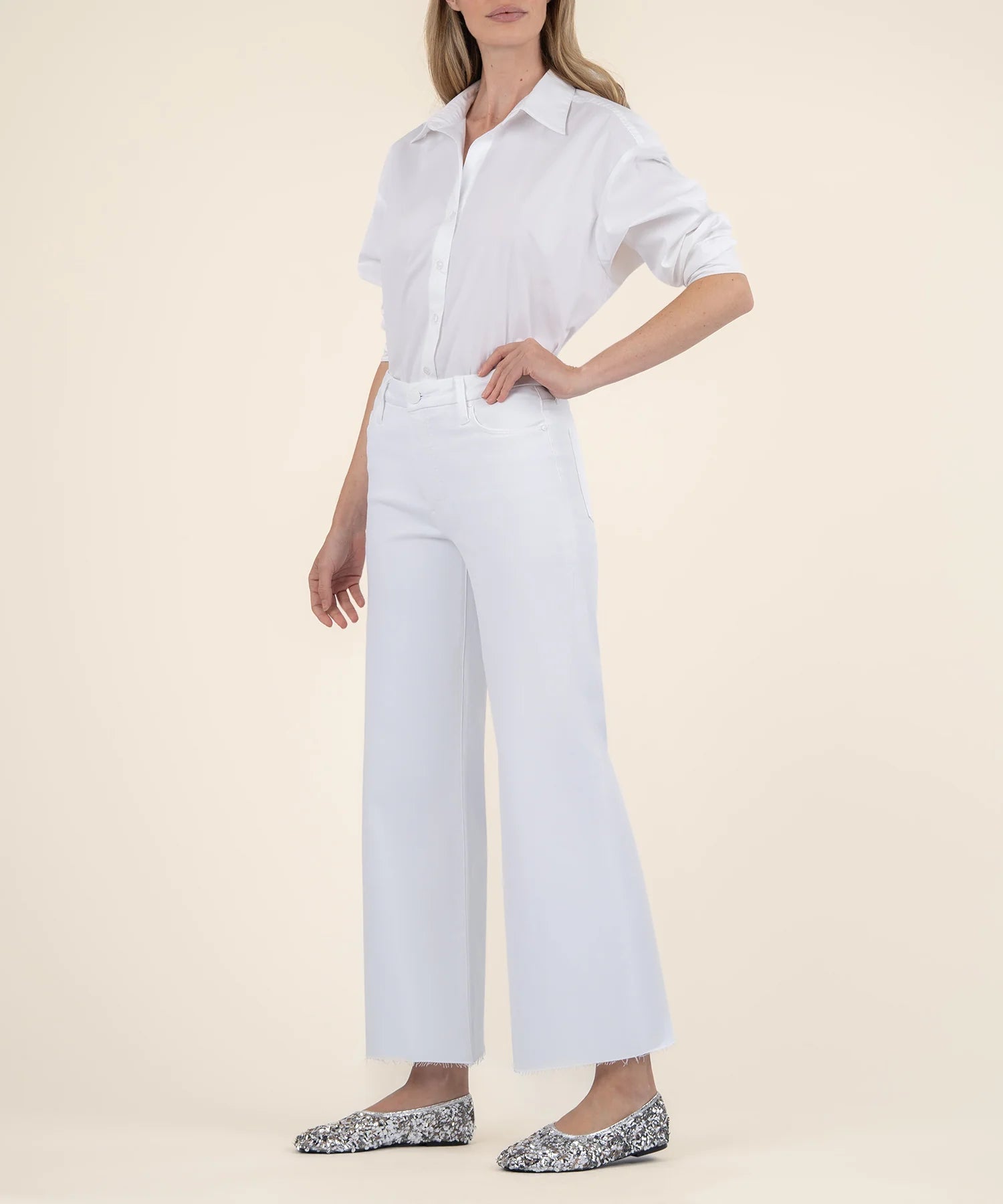 Meg High Rise - Optic White - Elle Maxine