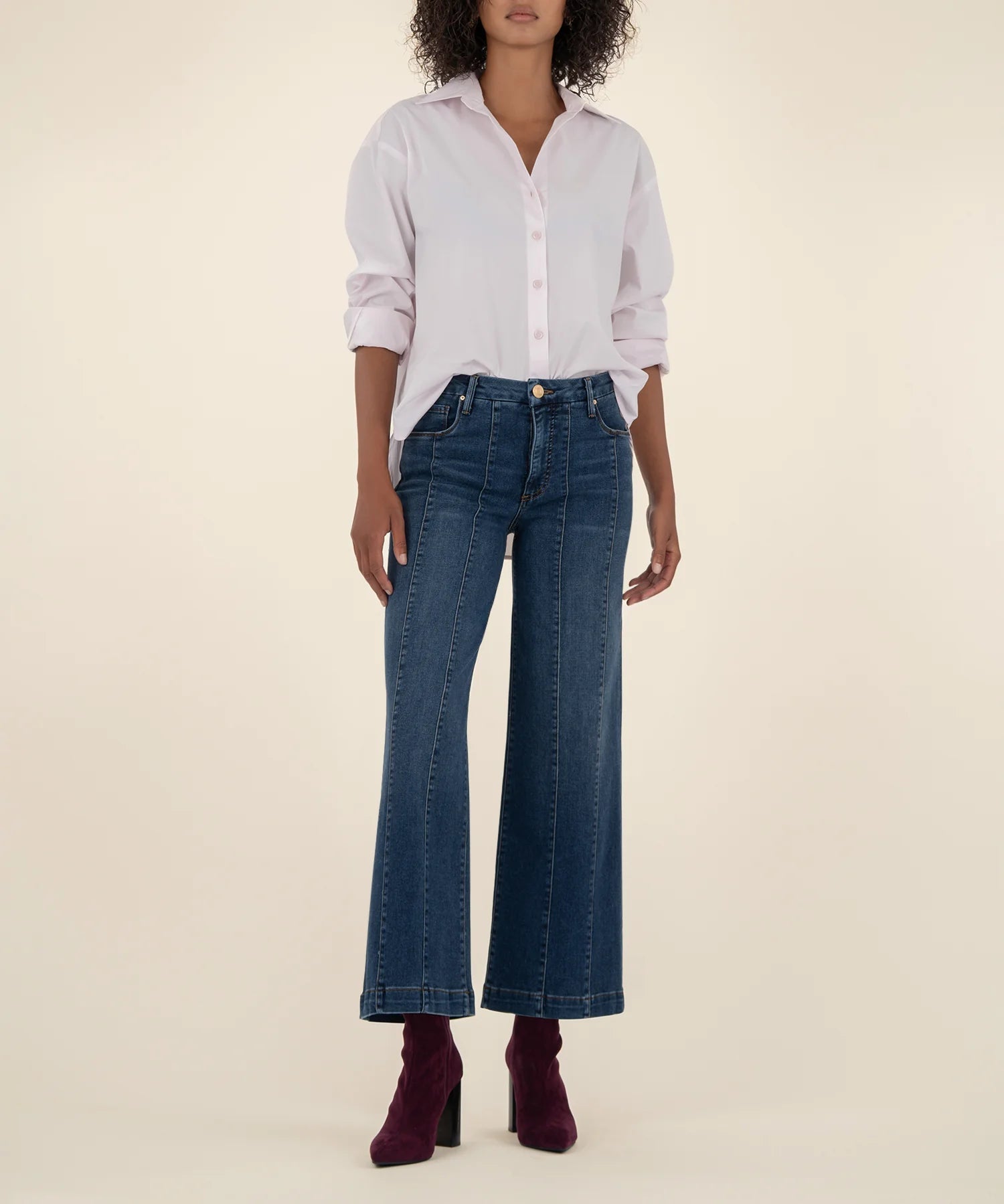 Meg Wide Leg Jeans - Align Seam - Elle Maxine