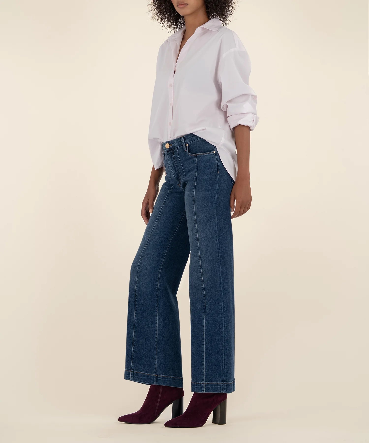 Meg Wide Leg Jeans - Align Seam - Elle Maxine
