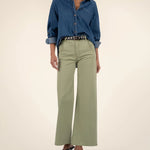 Meg Wide Leg Pant - Pistachio - Elle Maxine