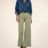Meg Wide Leg Pant - Pistachio - Elle Maxine