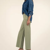 Meg Wide Leg Pant - Pistachio - Elle Maxine