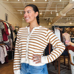 Melinda Stripe Cardigan - Marigold - Elle Maxine