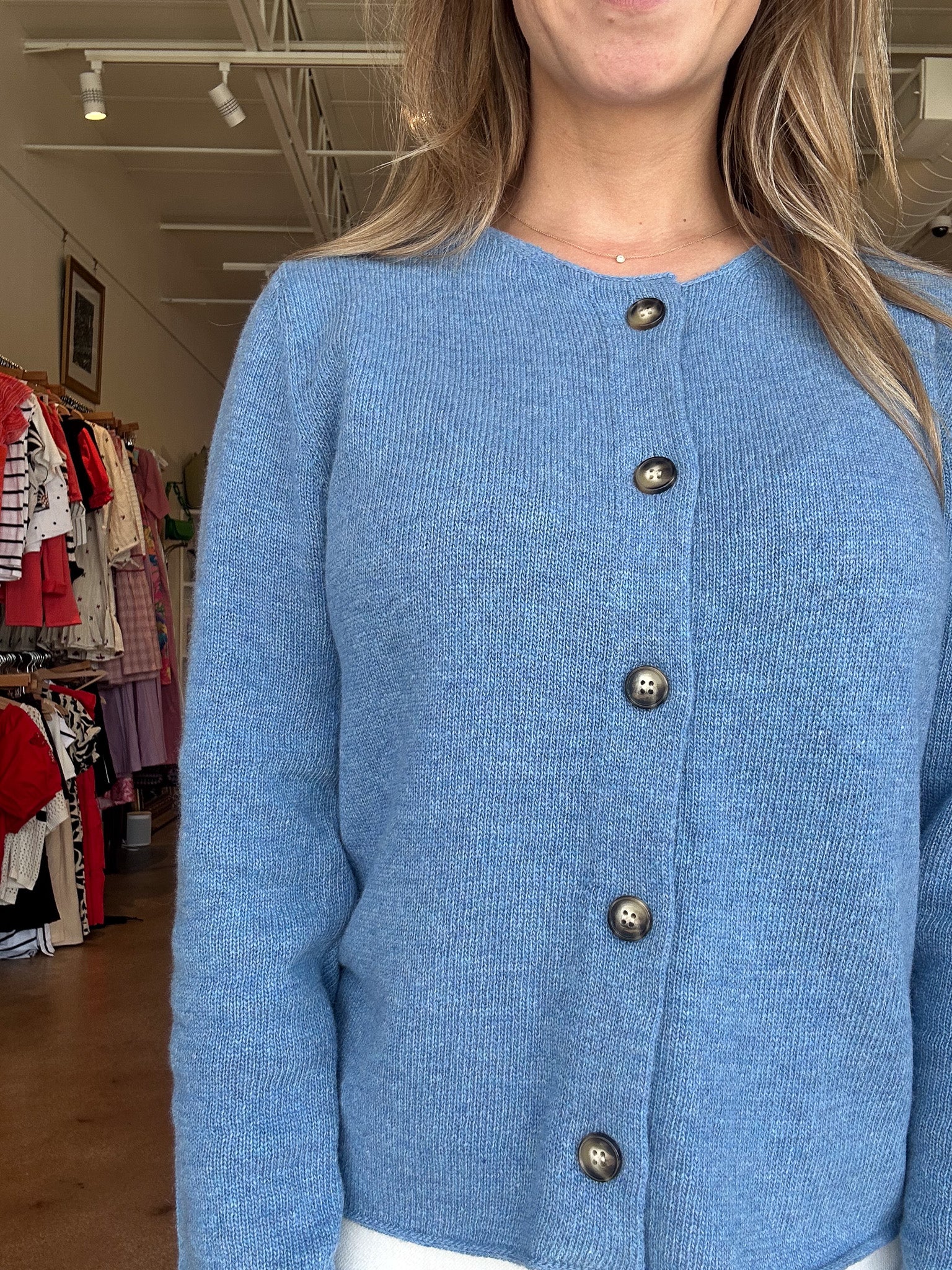 Molly Cardigan - Light Blue - Elle Maxine