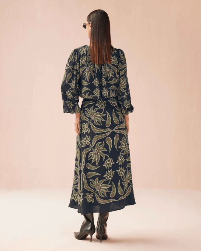 Nalini Wrap Skirt - Onyx - Elle Maxine