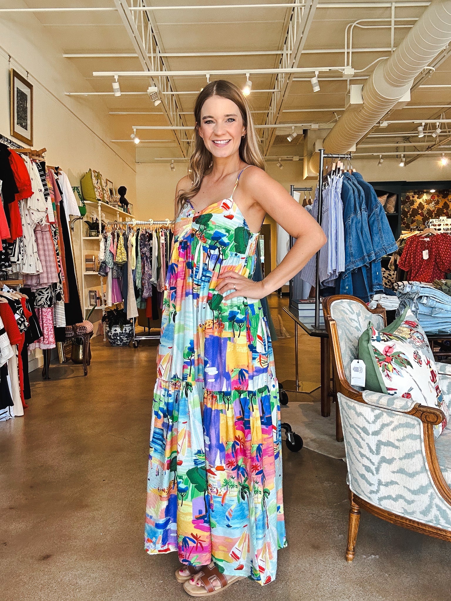 Nantucket Tiered Maxi Dress - Elle Maxine