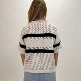 Openwork Knit Tee - Elle Maxine