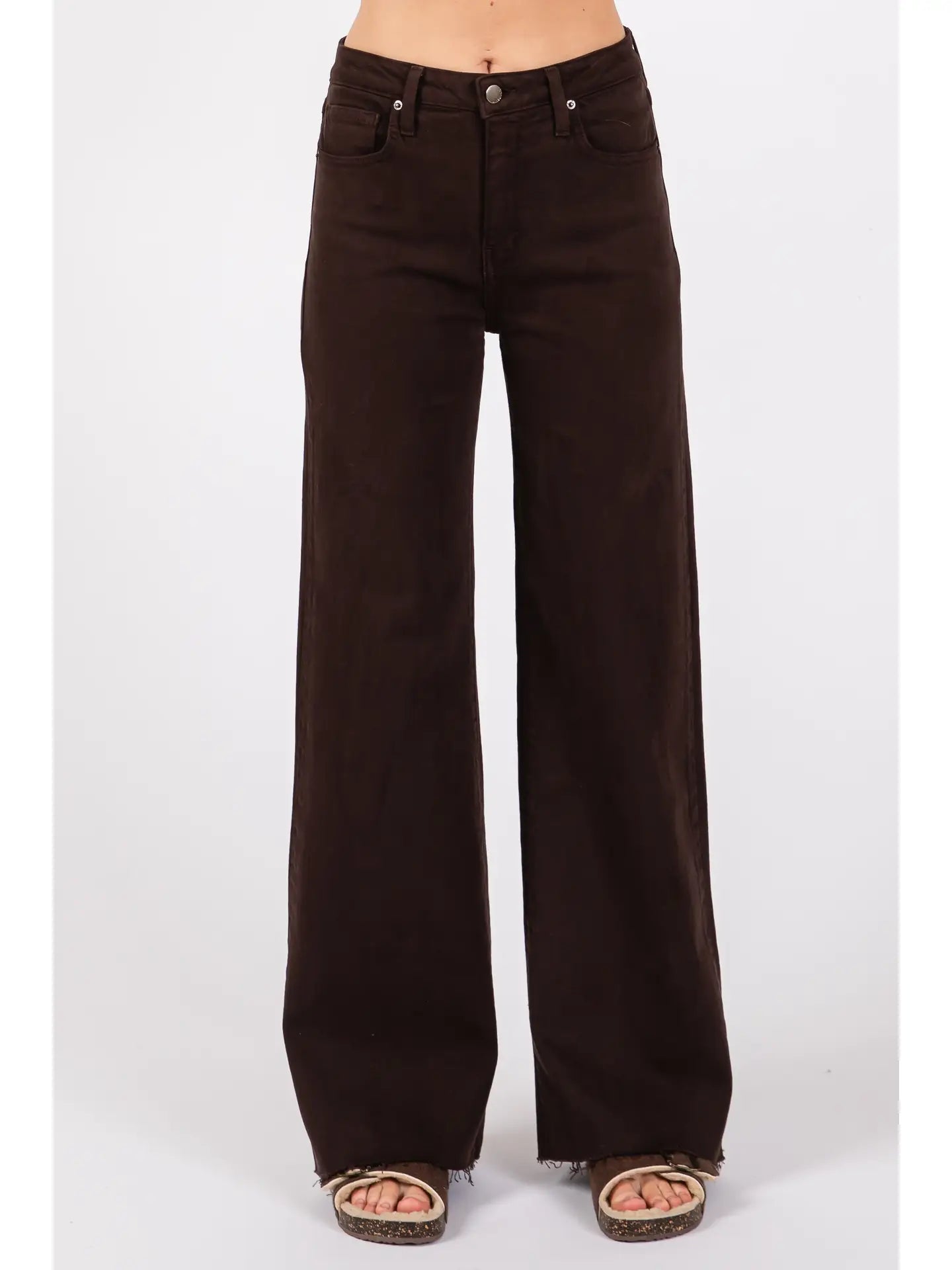 Paola Wide Leg - Espresso - Elle Maxine