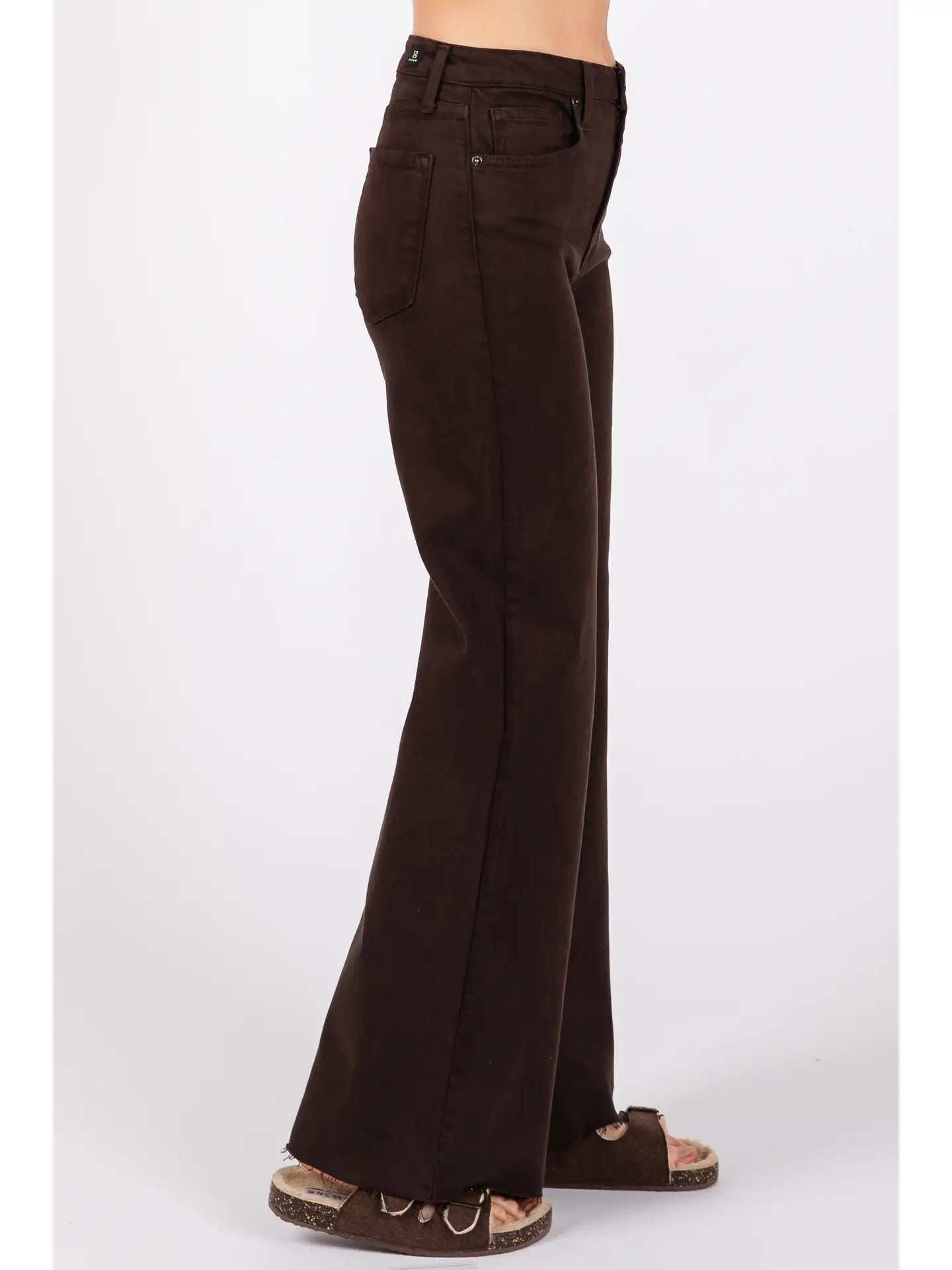 Paola Wide Leg - Espresso - Elle Maxine