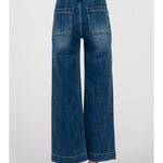 Paola Wide Leg - Seams - Dark Wash - Elle Maxine