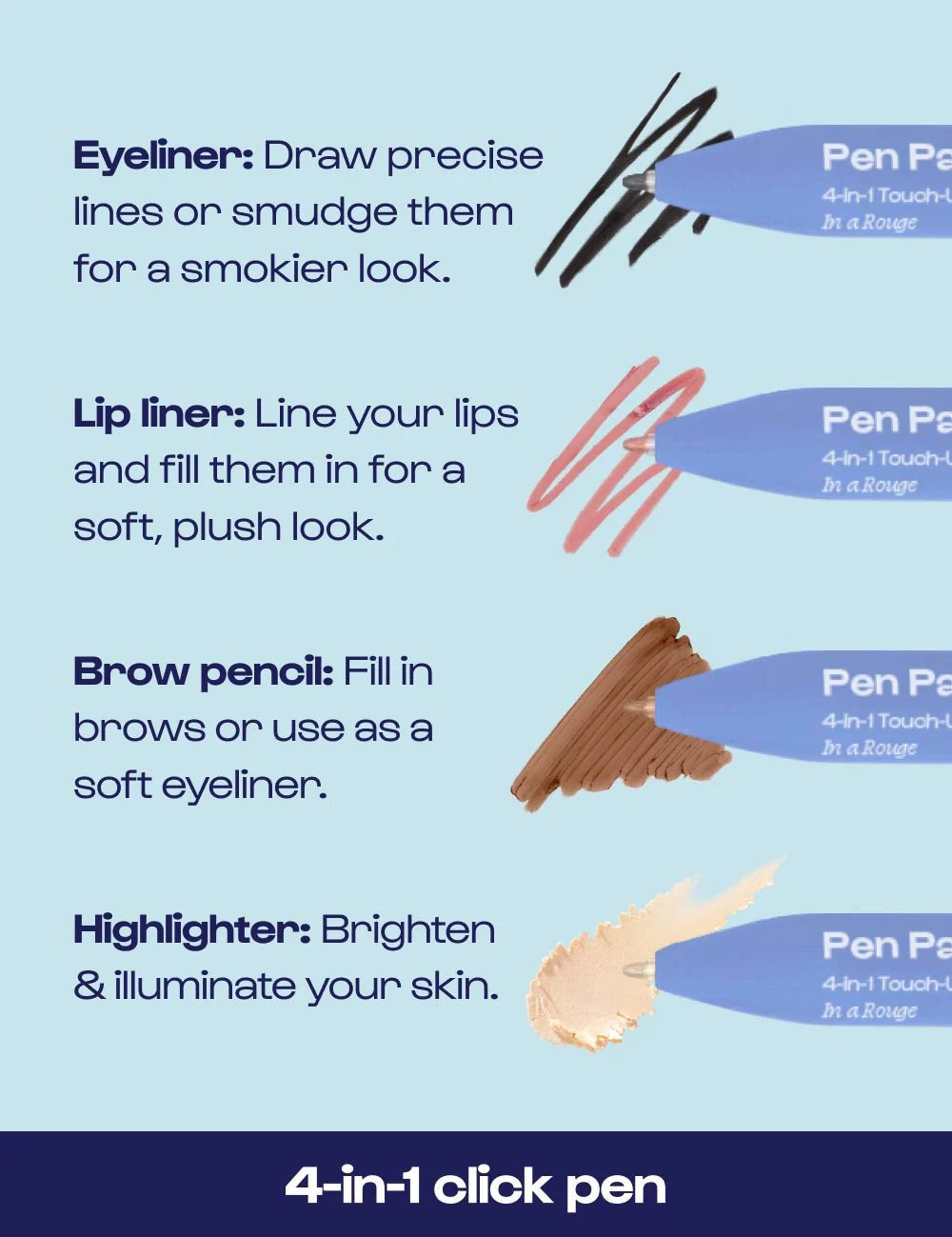 Pen Pal 4 - in - 1 Makeup Touch Up Pen - Elle Maxine