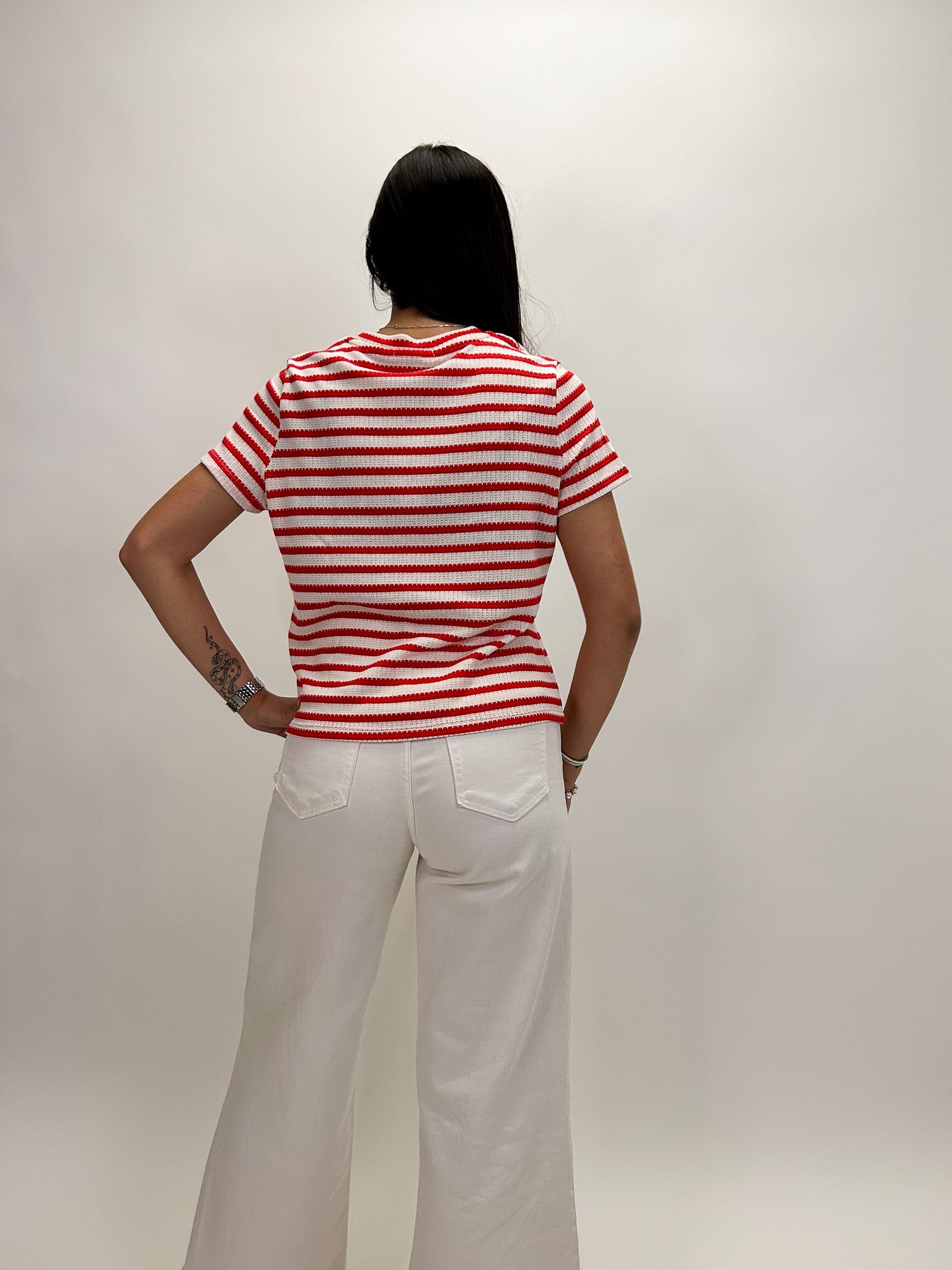 Perfect Textured Tee - Cayenne - Elle Maxine