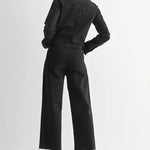 Petite Palazzo Jeans - Black - Elle Maxine