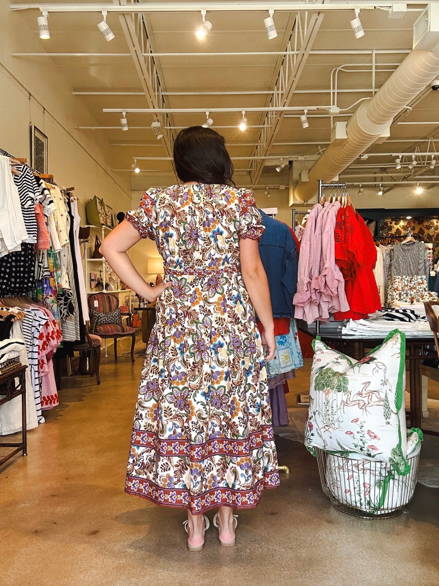 Regal Tapestry Maxi Dress - Elle Maxine