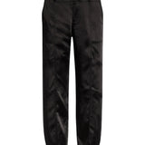 Sahara Satin Tapered Pant - Black - Elle Maxine