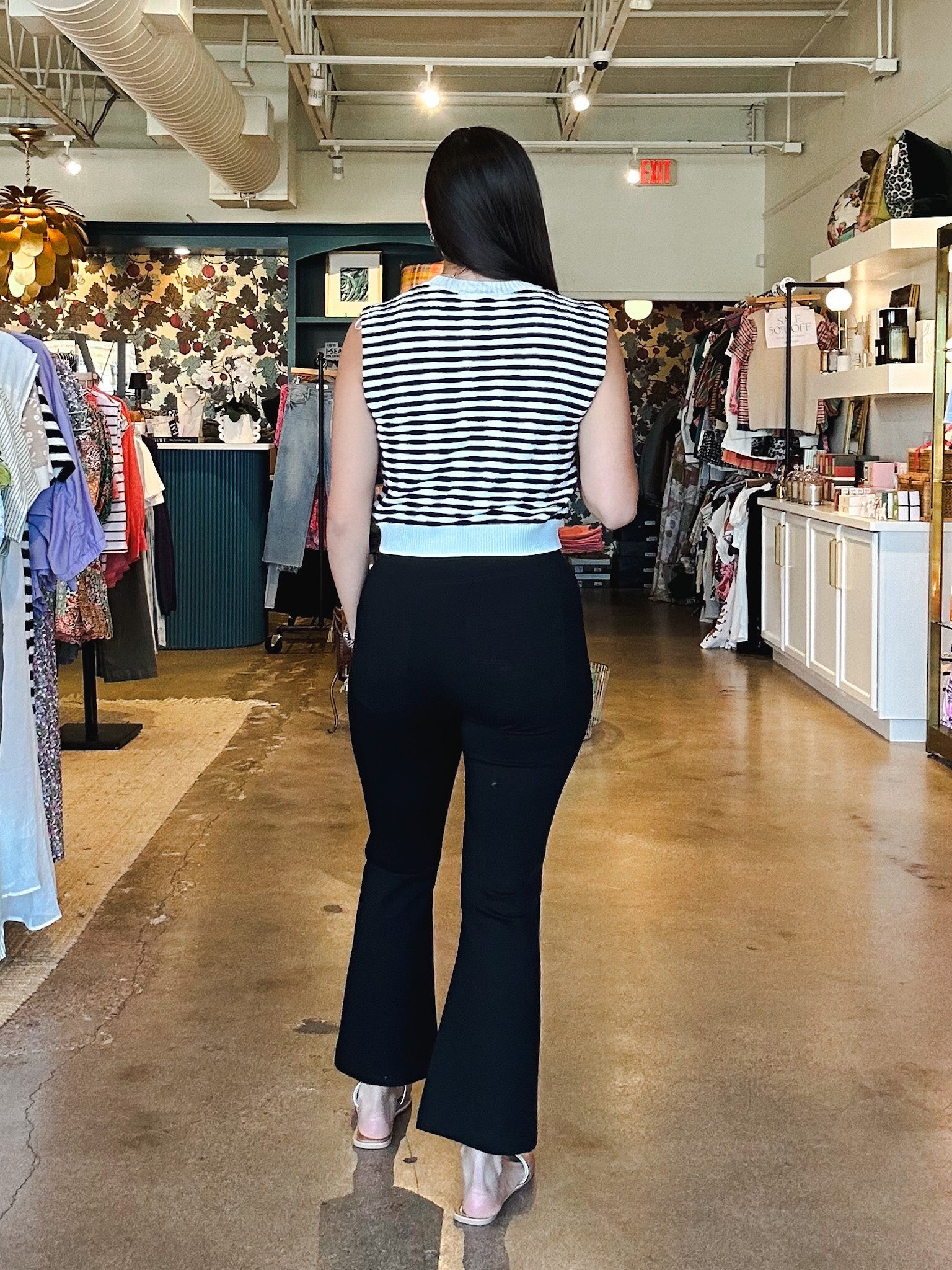 Salma Crop Pant - Super Black - Elle Maxine