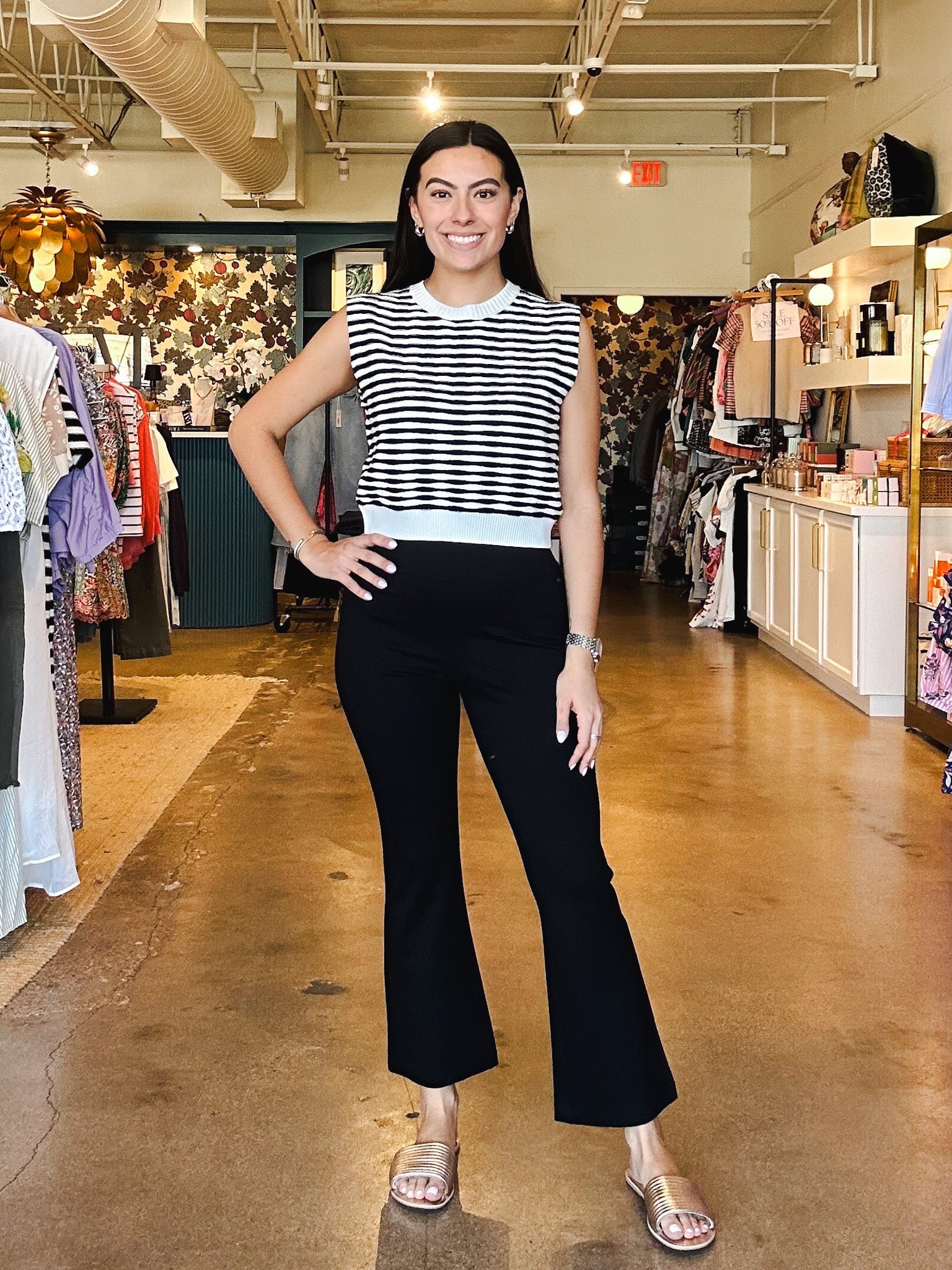 Salma Crop Pant - Super Black - Elle Maxine