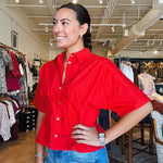 Scarlett Poplin Pin - Tucked Shirt - Elle Maxine