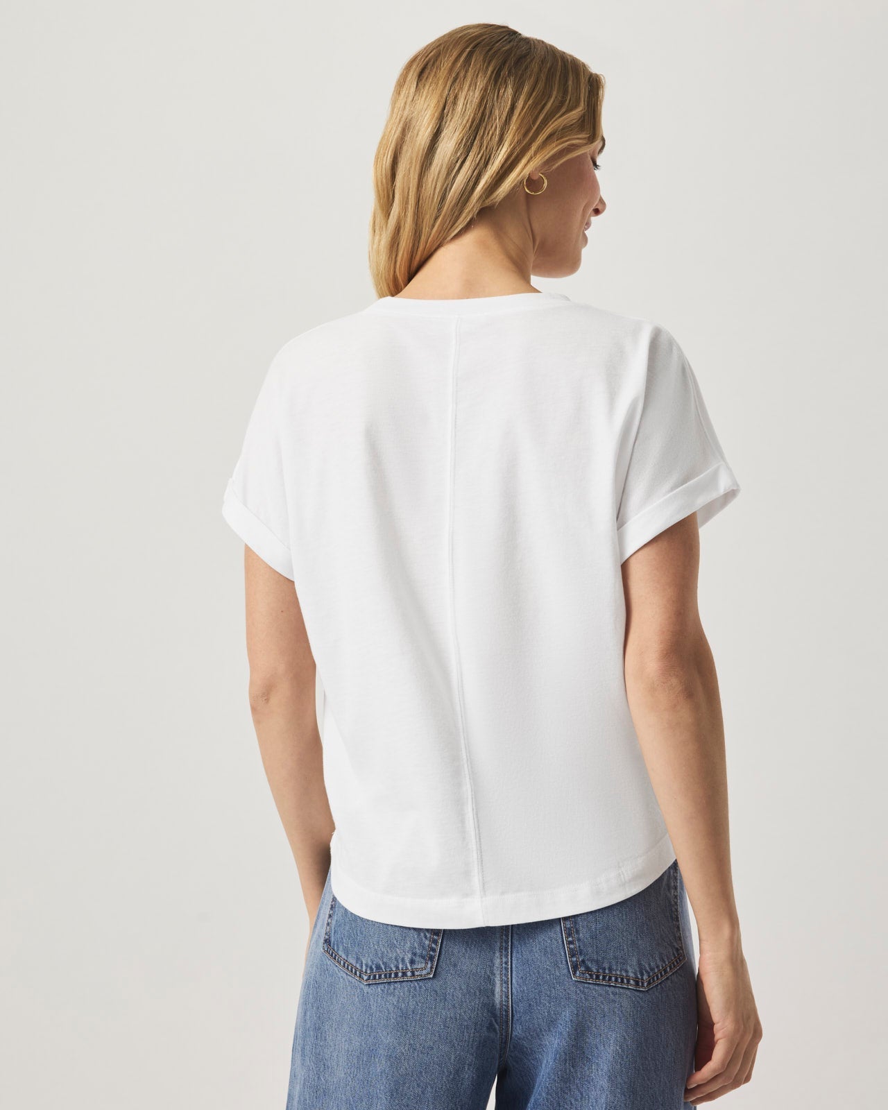 Skye Short Sleeve Cuffed Tee - Elle Maxine