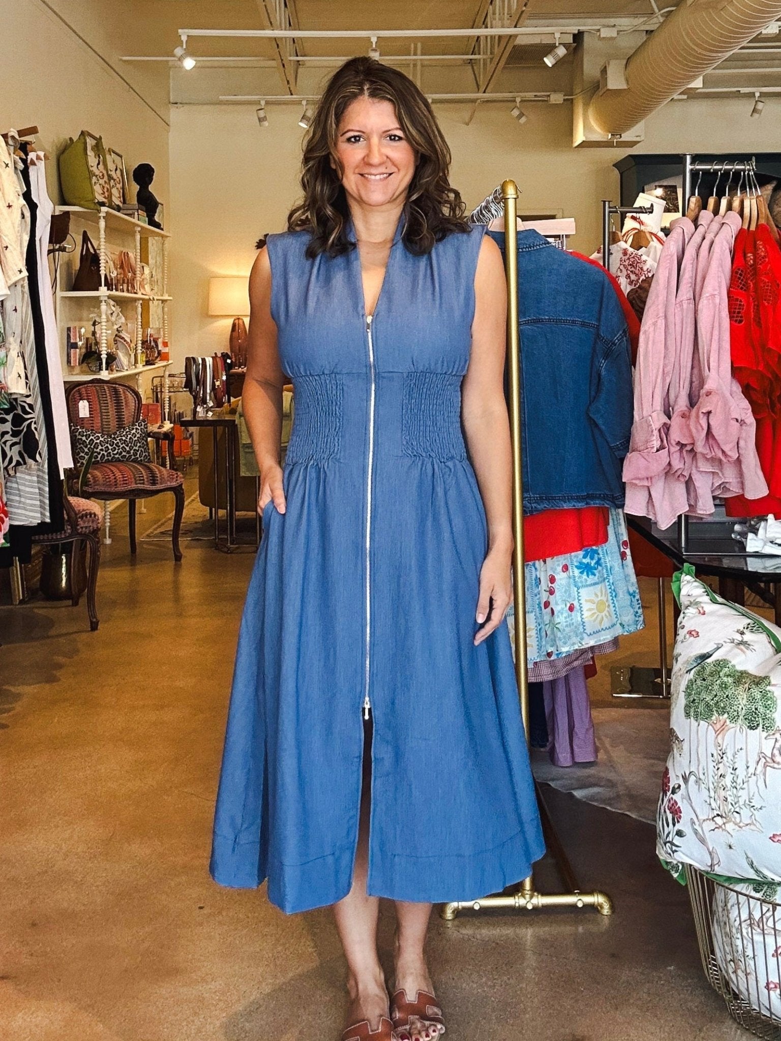 Skye Zip Front Dress - Elle Maxine