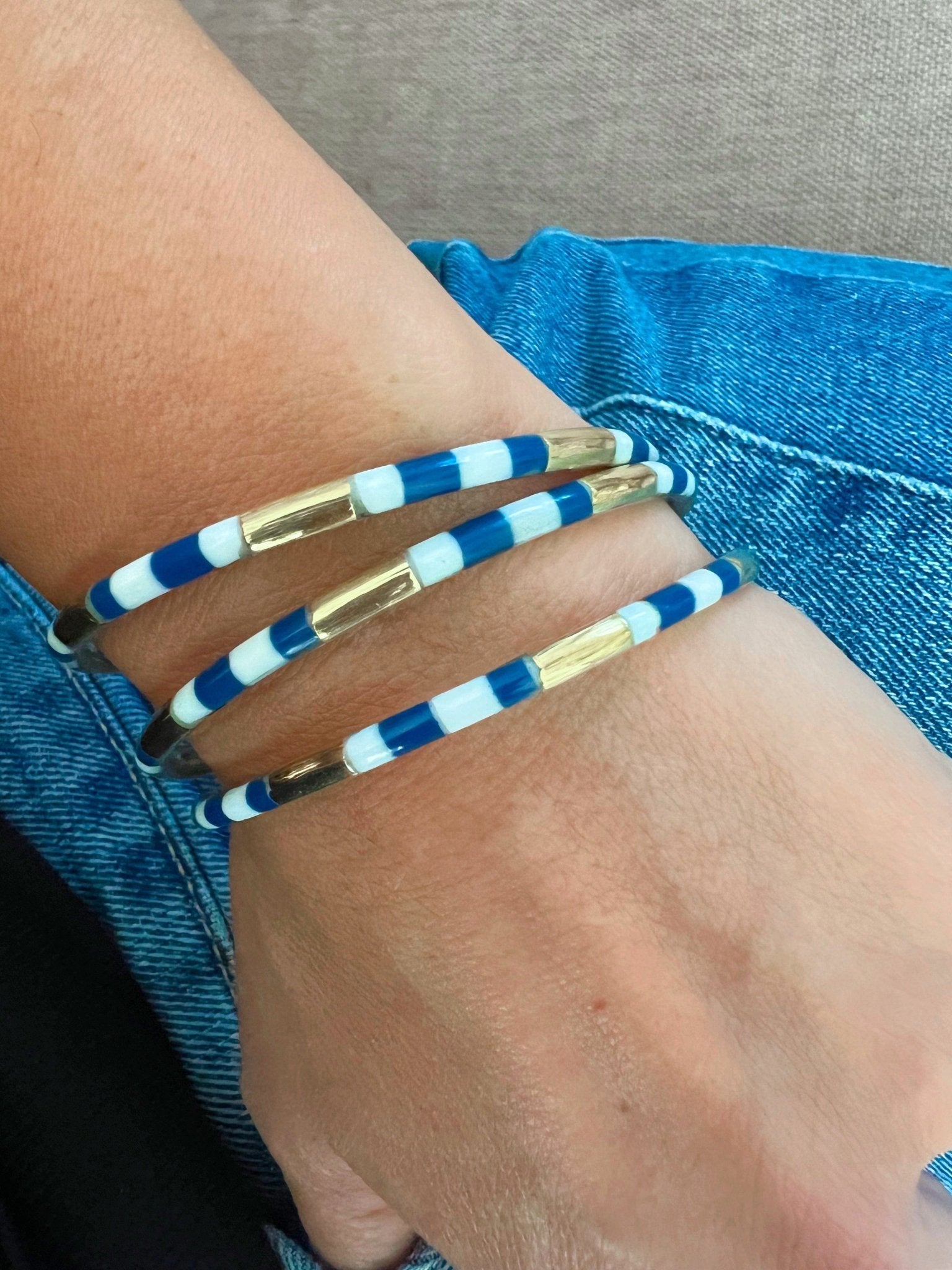 Stadium Stack - Navy/White - Elle Maxine