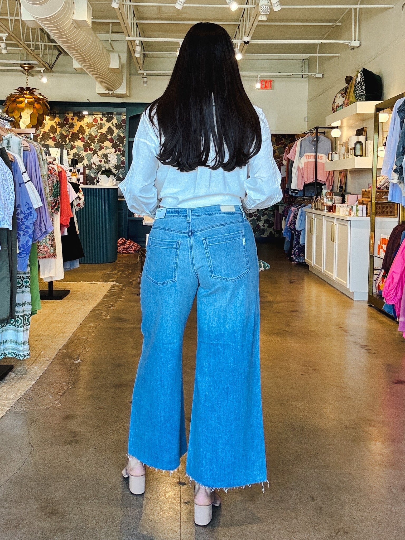 Stella Wide Leg Ankle Jean - Aries - Elle Maxine