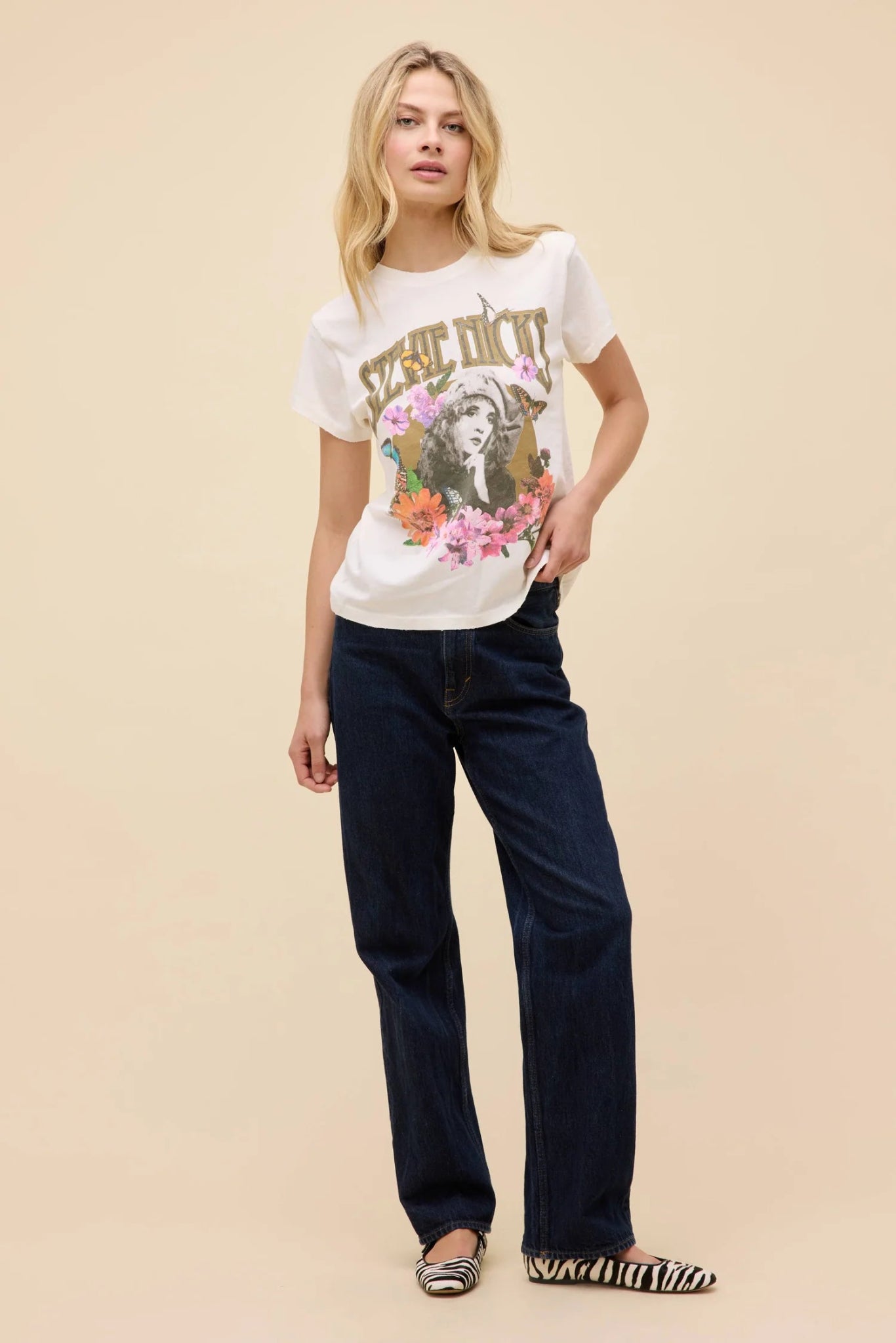Stevie Nicks Flower Collage Tour Tee - Elle Maxine