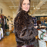 Sutton Fur Jacket - Leopard - Elle Maxine