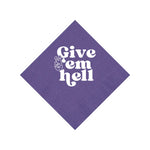 TCU Cocktail Napkins - Purple - Elle Maxine