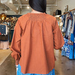Terracotta Ridge Blouse - Elle Maxine
