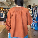 Terracotta Ridge Blouse - Elle Maxine