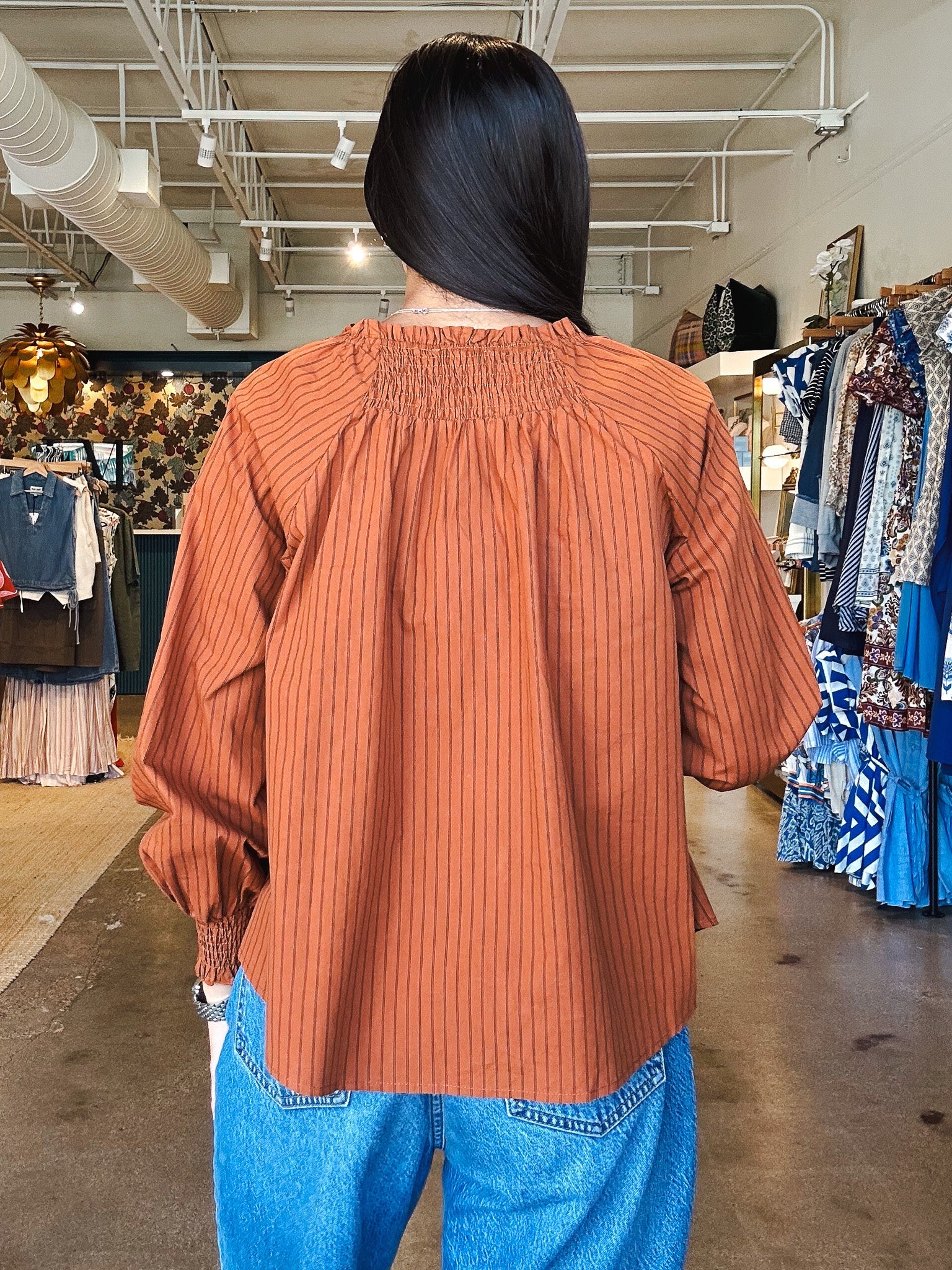 Terracotta Ridge Blouse - Elle Maxine