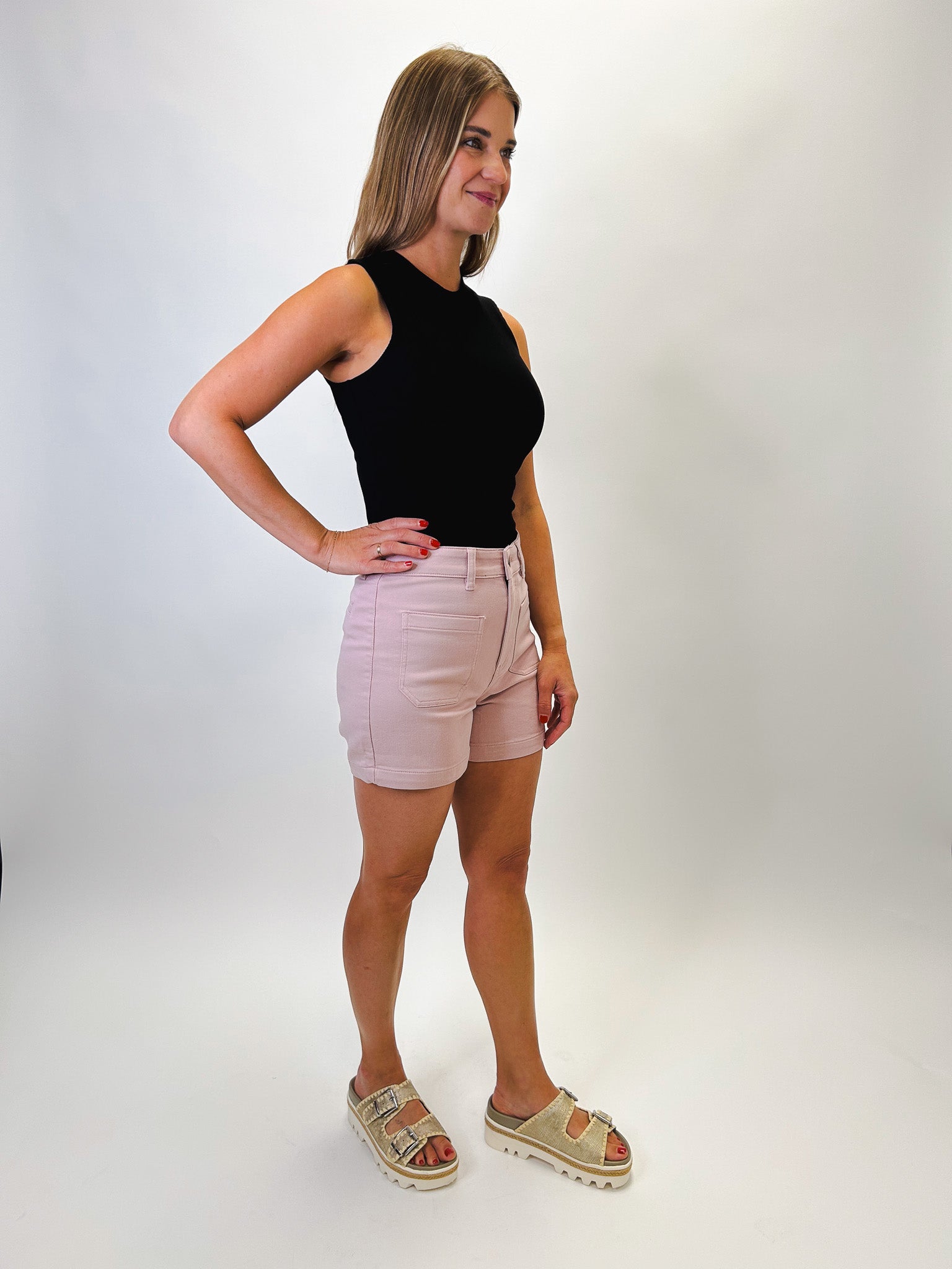 Terry Patch Pocket Short - Quartz - Elle Maxine