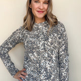 Raven Printed Button Front Cardigan