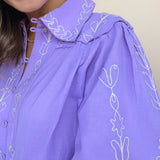 Yuna Embroidered Button Down Top