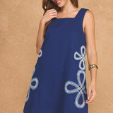 Izzy Embroidered Linen Mini Dress