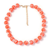 Marbled Bead Necklace