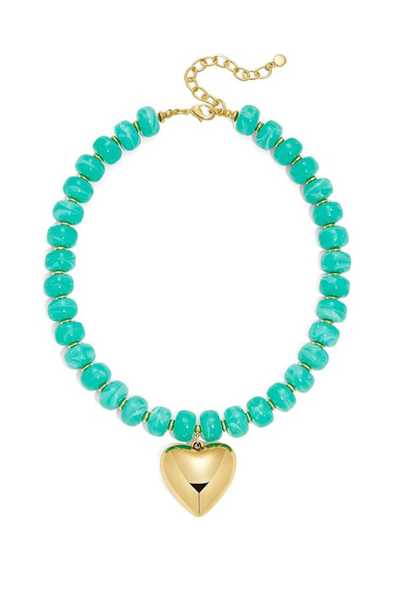 Roxie Beaded Heart Necklace
