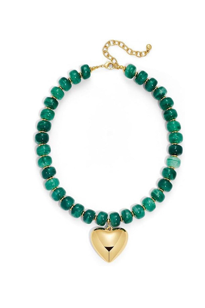 Roxie Beaded Heart Necklace