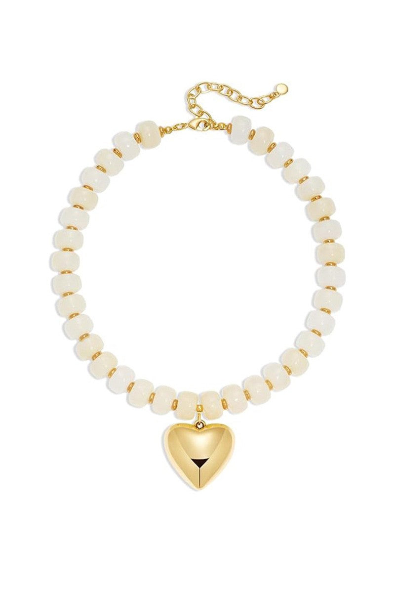 Roxie Beaded Heart Necklace